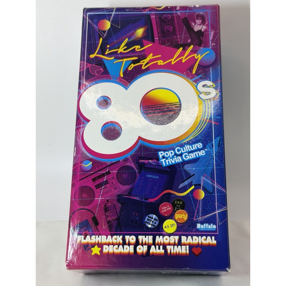 Buffalo Games LIKE TOTALLY 80's Pop Culture Trivia Game Party Game